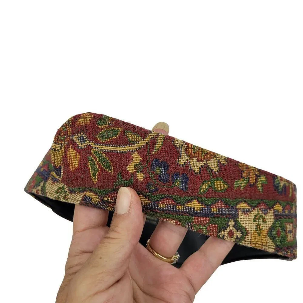 Vtg Womens Victorian Revival Belt Sz S Statement Regal‎ Tapestry Renaissance